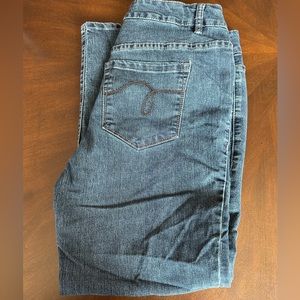 Avenue‎ 14 Petite Straight Leg Jeans, 14P, Cotton Poly Spandex